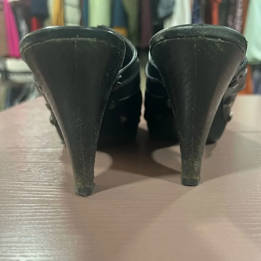 Cole Haan Tova Studded Suede Heeled Mules